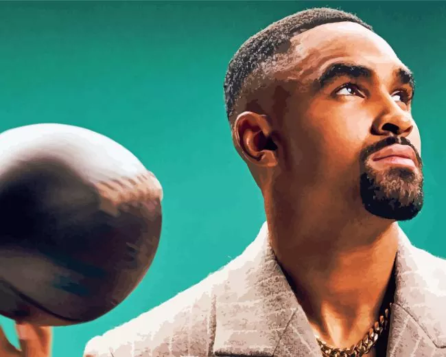 jalen hurts Diamond With Numbers Jalen Hurts Diamond Painting