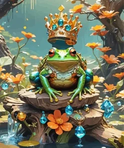King Frog Diamond Painting