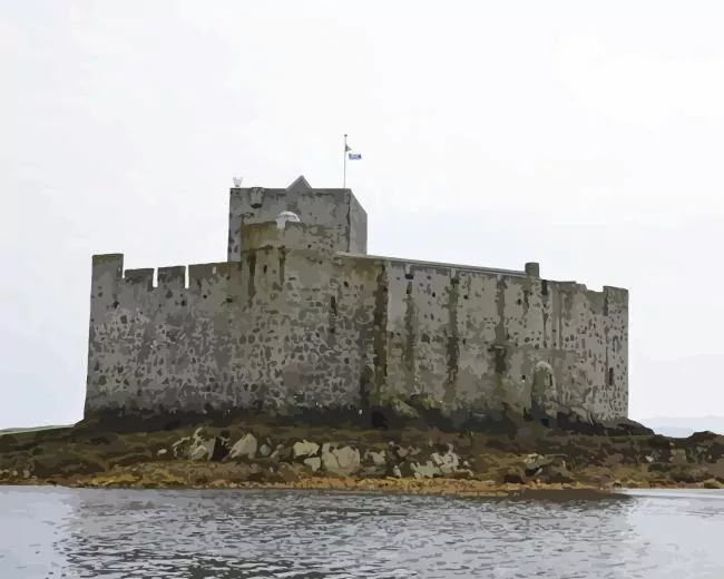 kisimul castle scotland Diamond By Numbers Kisimul Castle Scotland Diamond Painting