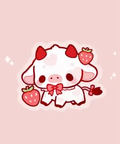 Pink Cow Diamond Painting