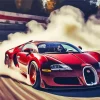 Red Bugatti Veyron Diamond Painting