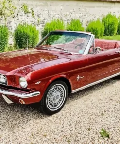 Red Ford Mustang 66 Diamond Painting