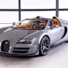 Silver Bugatti Veyron Car Diamond Painting