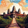 Angkor Wat Cambodia Poster Diamond Painting