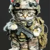 Army Cat Art Diamond Painting
