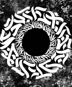Black And White Abstract Calligraphy Art Diamond Painting