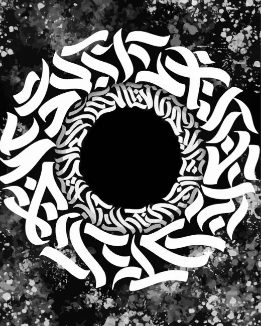 Black and white Abstract calligraphy art Diamond Paintings Black And White Abstract Calligraphy Art Diamond Painting