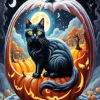 Black Cat And Pumpkin Diamond Painting