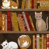 Bookcase Cats Art Diamond Painting