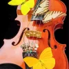 Butterfly Violin Diamond Painting