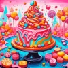 Candies Cake Diamond Painting