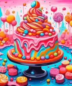 Candies Cake Diamond Painting