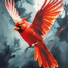 Cardinal Bird Flying Art Diamond Painting