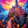 Castle At Sunrise Time Diamond Painting