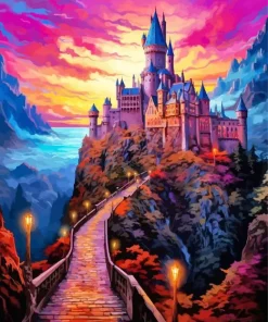 Castle At Sunrise Time Diamond Painting