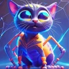 Cat Spider Diamond Painting