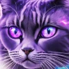 Cat With Galaxy Eyes Diamond Painting
