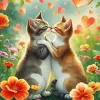 Cats Kissing Diamond Painting