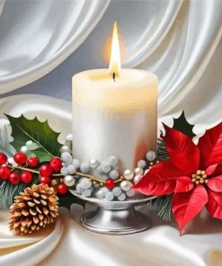 Christmas Candle Diamond Painting