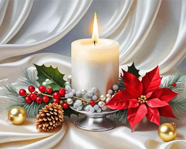 Christmas Candle Diamond Paintings Christmas Candle Diamond Painting