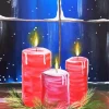 Christmas Candle Art Diamond Painting