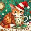 Christmas Cat Art Diamond Painting