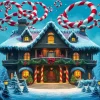 Christmas Candy House Diamond Painting