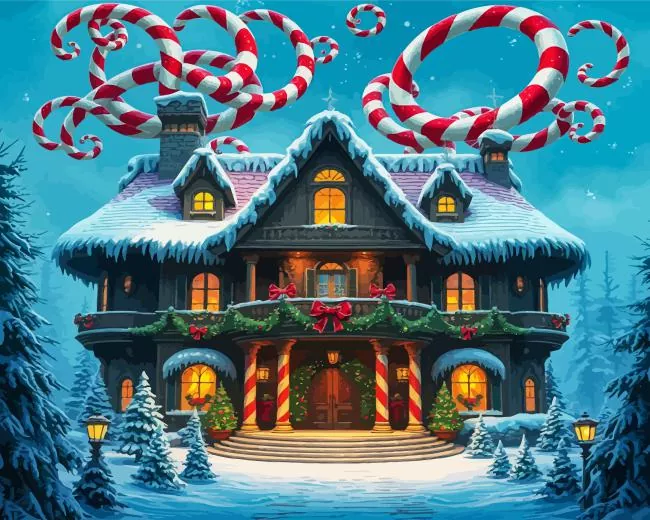 Christmas candy house Diamond Paintings Christmas Candy House Diamond Painting