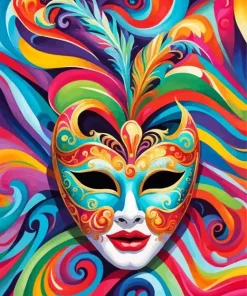 Colorful Carnival Mask Diamond Painting