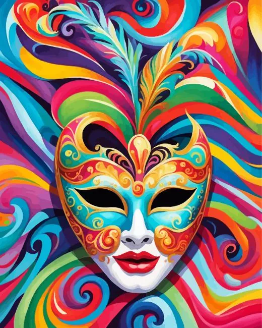 Colorful Carnival Mask Diamond Paintings Colorful Carnival Mask Diamond Painting