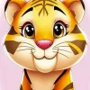 Cute Cartoon Tiger Diamond Painting