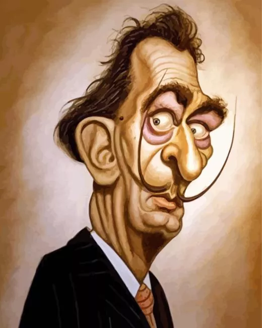 Dali Caricature Diamond by Numbers Dali Caricature Diamond Painting