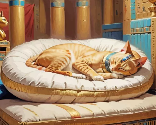 Egyptian Cat Nap Diamond With Numbers Egyptian Cat Nap Diamond Painting