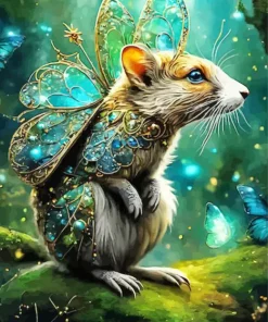 Fantasy Butterfly Mouse Diamond Painting