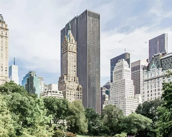 General Motors Building Diamond By Numbers General Motors Building Diamond Painting