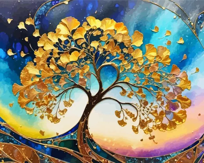 Ginkgo tree Diamond Paintings Ginkgo Tree Art Diamond Painting