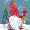 Gnome And Red Cardinal Diamond Painting