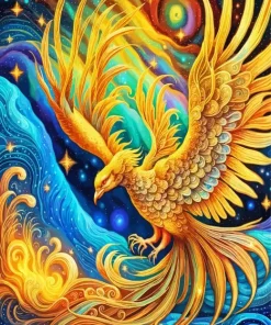 Golden Phoenix Art Diamond Painting