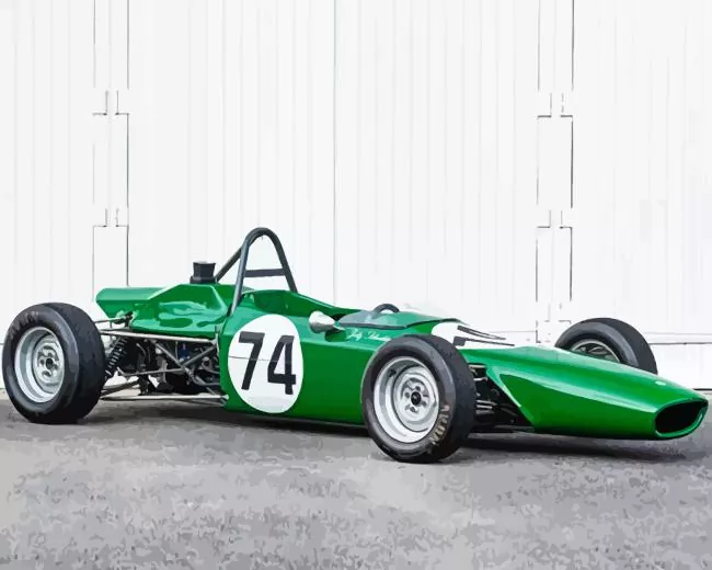 Green Old race car Diamond Dotz Green Old Race Car Diamond Painting