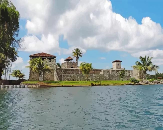 Guatemala Castle of San Felipe de Lara Diamond Paintings Guatemala Castle of San Felipe de Lara Diamond Painting