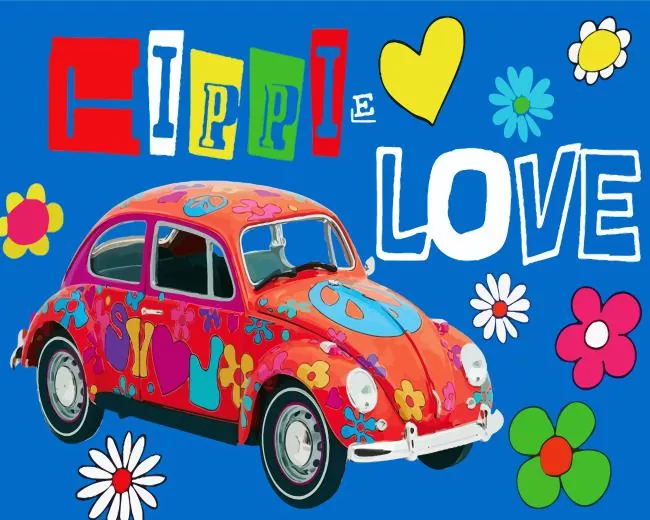 Hippie Car Diamond Dotz Hippie Car Diamond Painting