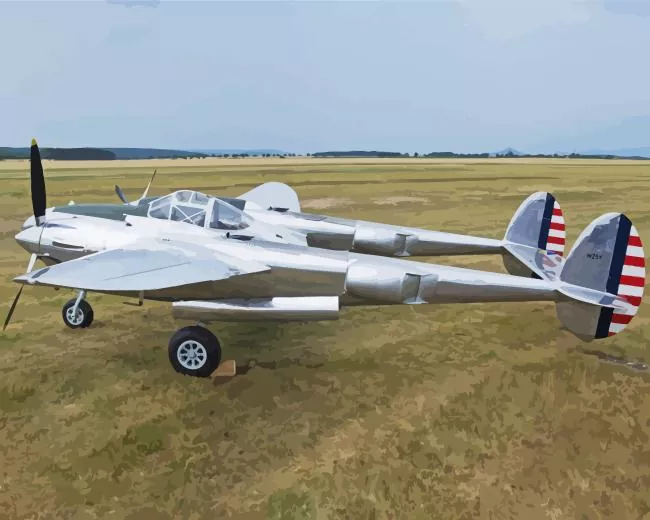 Lockheed P 38 Lightning Diamond By Numbers Lockheed P 38 Lightning Diamond Painting