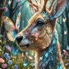 Magical Butterfly Deer Diamond Painting