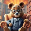 Mr Cartoon Bear Wearing Glasses Diamond Painting