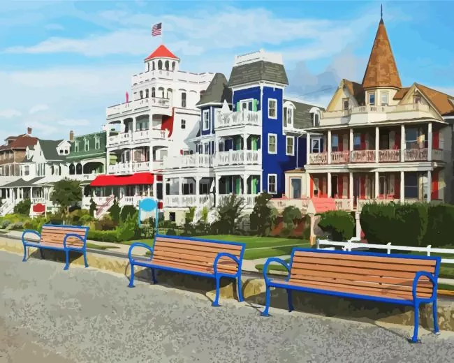 New Jersey Cape May City Diamond By Numbers New Jersey Cape May City Diamond Painting