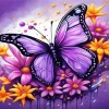 Purple Butterfly Diamond Painting