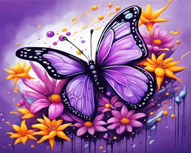 Purple butterfly Diamond Paints Purple Butterfly Diamond Painting