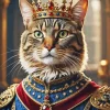 Royal Cat Wearing Crown Diamond Painting