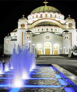 Serbia Saint Sava Temple Diamond Painting