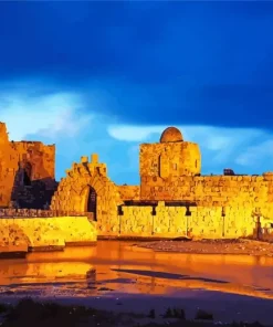 Sidon Sea Castle Lebanon Diamond Painting